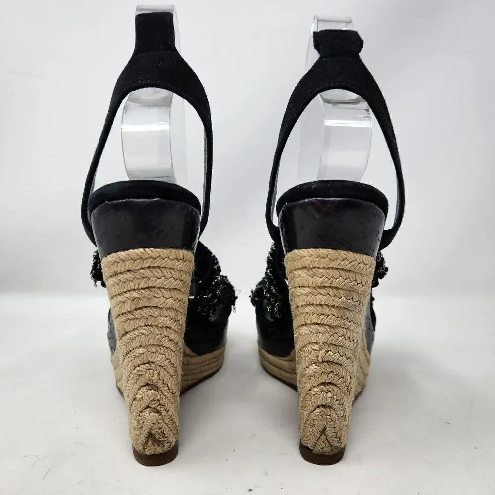 JEAN‎ MICHEL CAZABAT Espadrilles Wedges Sandals 37.5 EU